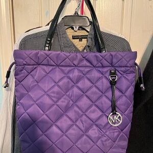 Michael Kors Purple Quilted Tote Bag